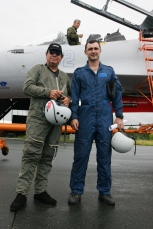 Με τον Chief Test Pilot Sukhoi (τότε) στο Yuri Gagarin Cosmonaut Traing Center έξω απ' τη Μόσχα
